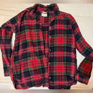 American Eagle Outfitters Red and Green Plaid Shirt